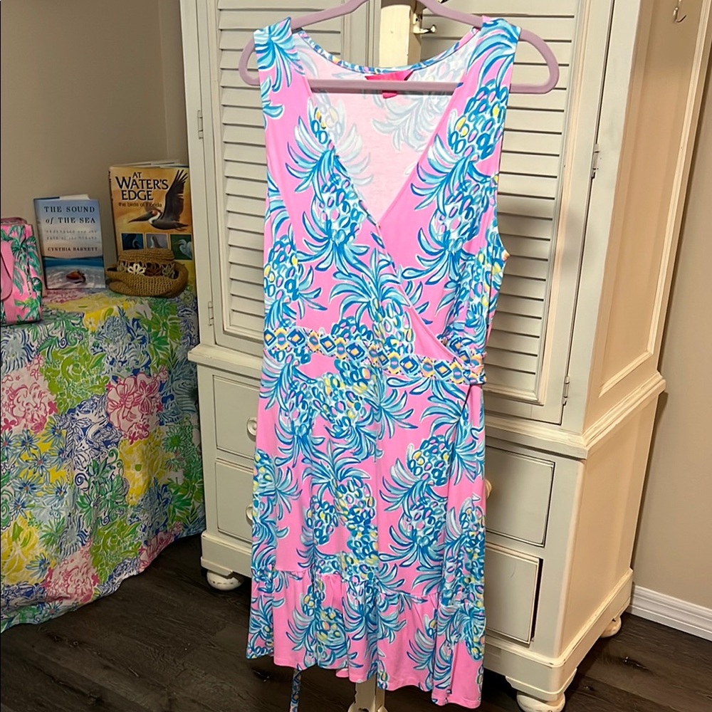 Lilly Pulitzer Pink and Blue Floral Dress